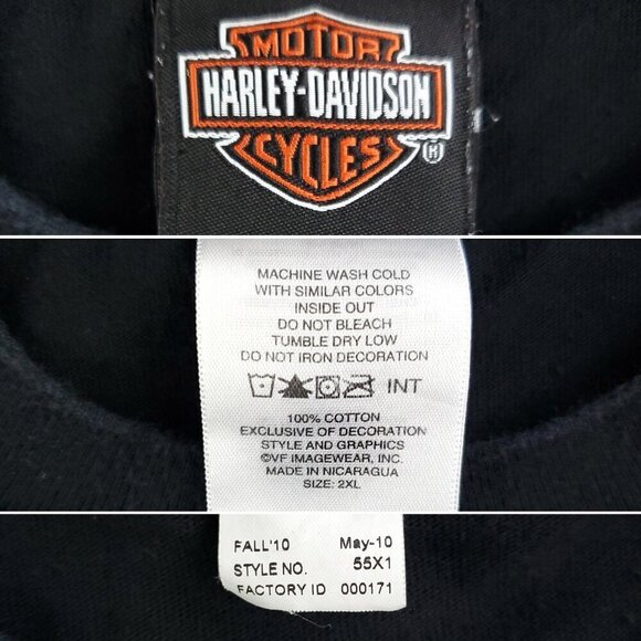 Harley Davidson Tank Top California Coat of Arms Swords Old English Modesto 2XL - Picture 6 of 11